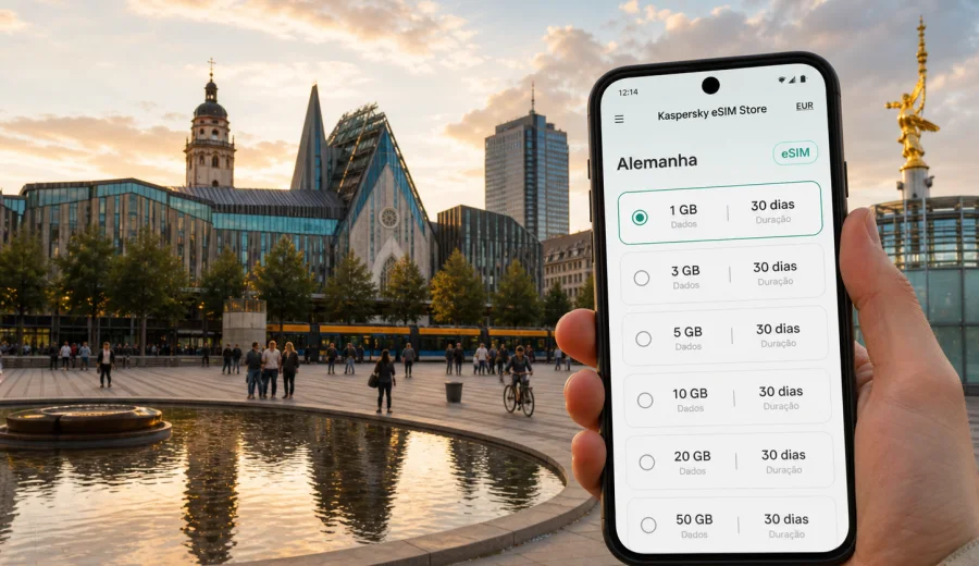 eSIM em Leipzig: conexão móvel e internet