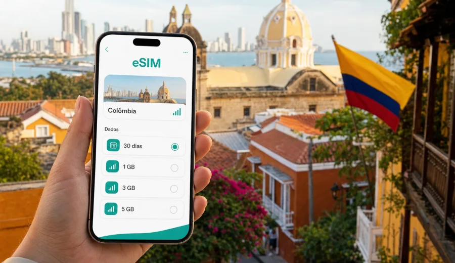 eSIM na Colômbia: conexão móvel e internet