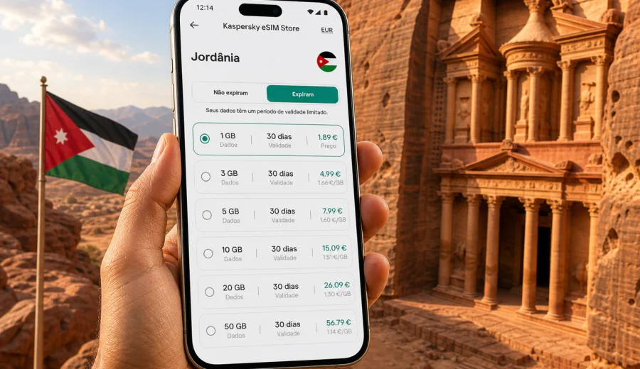 eSIM Jordânia: conexão móvel e internet