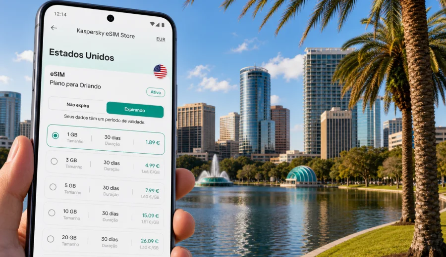 eSIM em Orlando: internet móvel para viajar