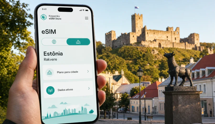 eSIM em Rakvere: internet móvel na Estônia