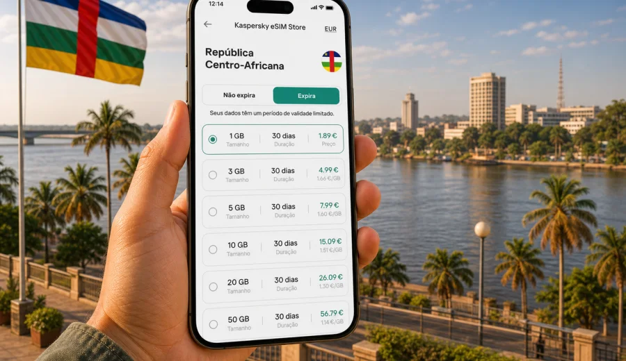 eSIM na República Centro-Africana: internet móvel