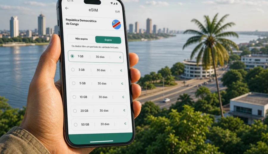 eSIM na República Democrática do Congo