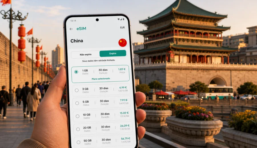 eSIM em Xi'an: internet móvel para viagem
