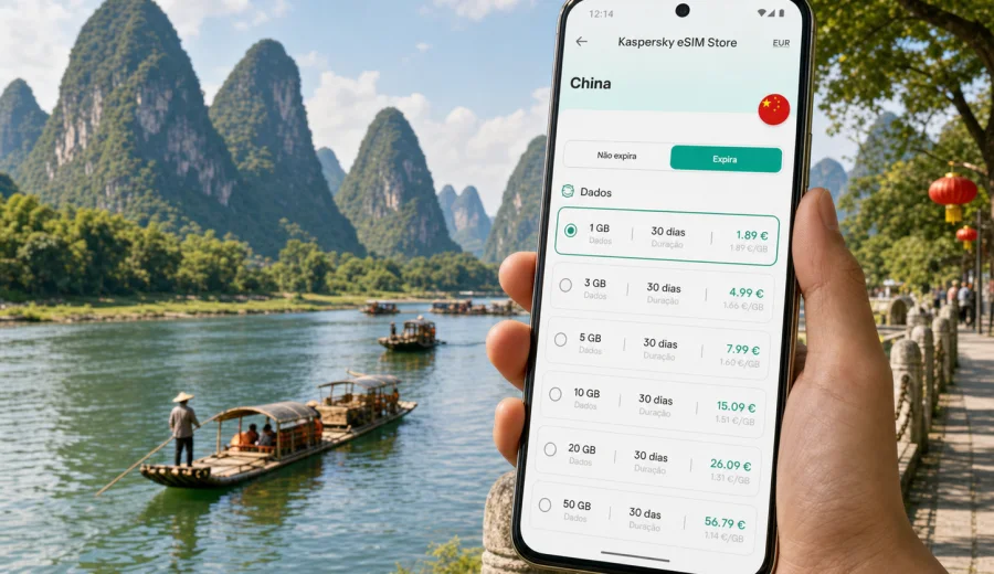 eSIM em Guilin: internet móvel na China