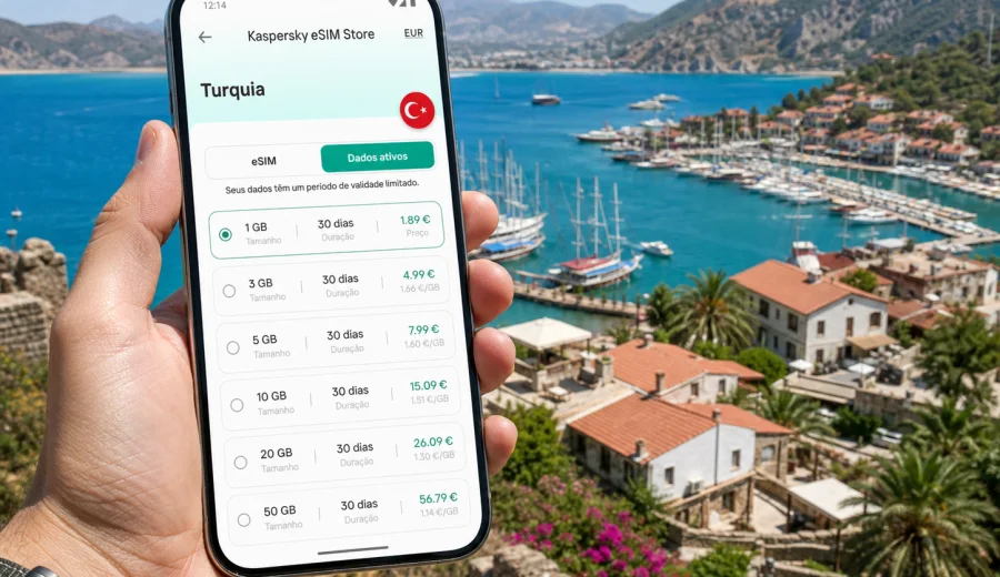 eSIM em Fethiye: internet móvel na Turquia