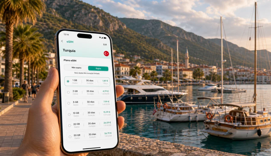 eSIM em Marmaris: internet móvel na viagem