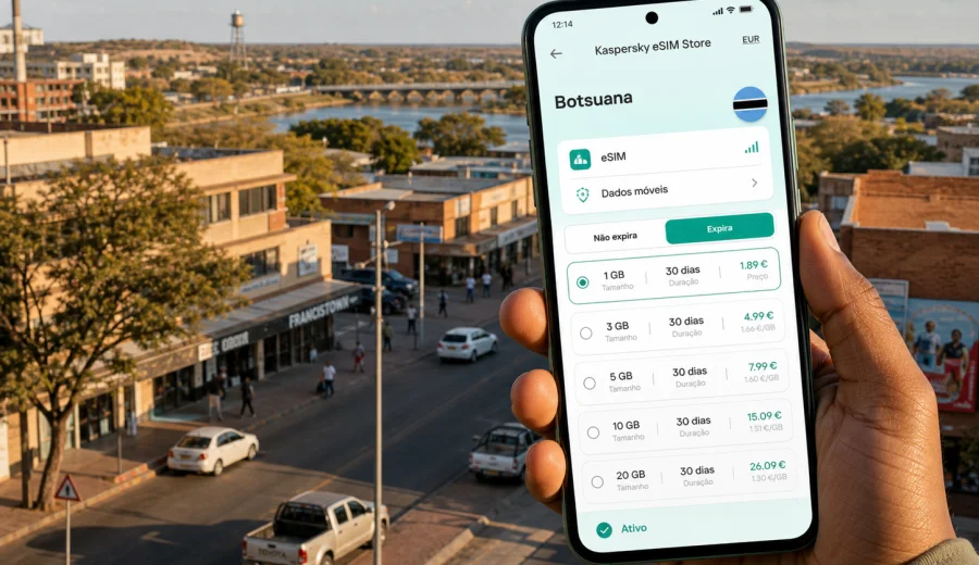 eSIM em Francistown: internet e ligação móvel