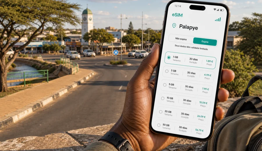 eSIM em Palapye: internet móvel para viajar