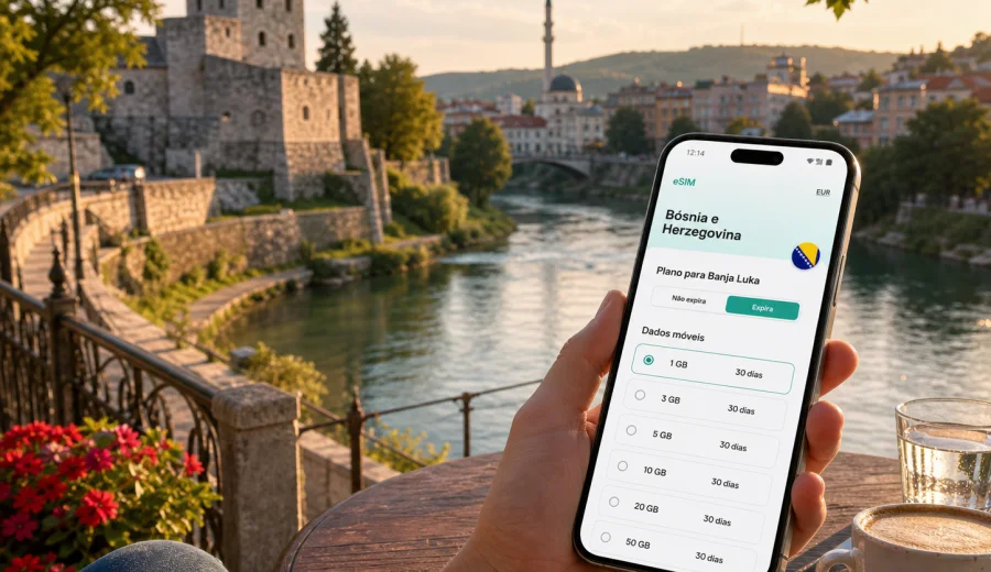 eSIM em Banja Luka: internet móvel para viagem