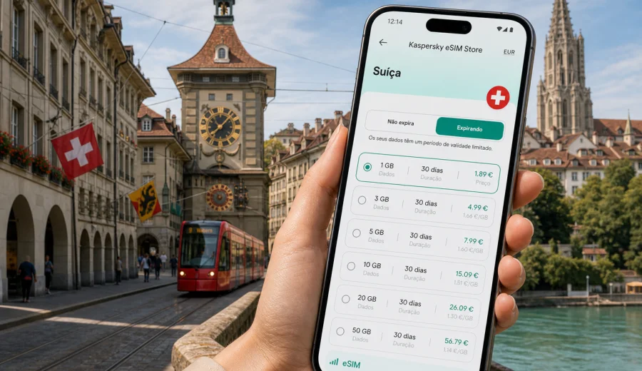 eSIM em Berna: internet móvel na viagem