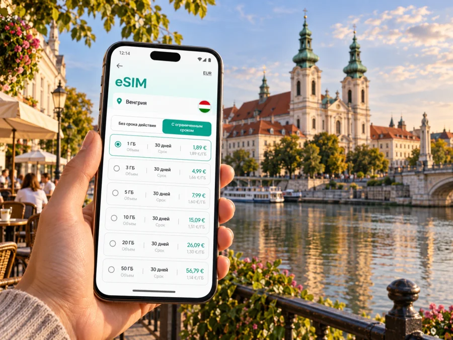 eSIM в Дьёре: мобильный интернет в поездке по Венгрии