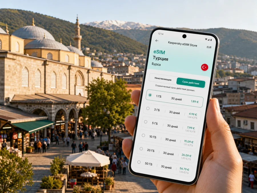 eSIM в Бурсе: интернет и связь в поездке