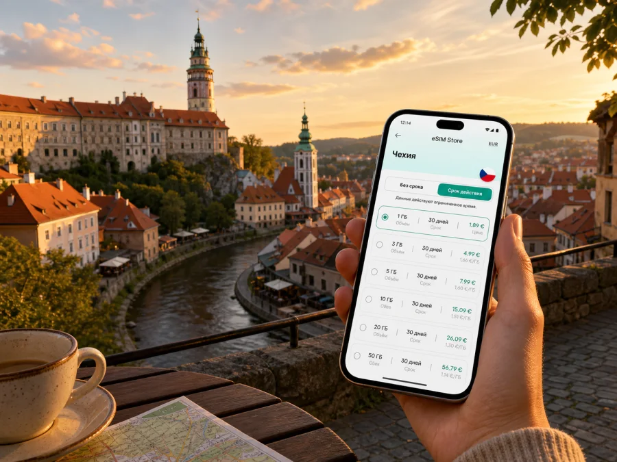 eSIM для Чески-Крумлова: интернет в поездке