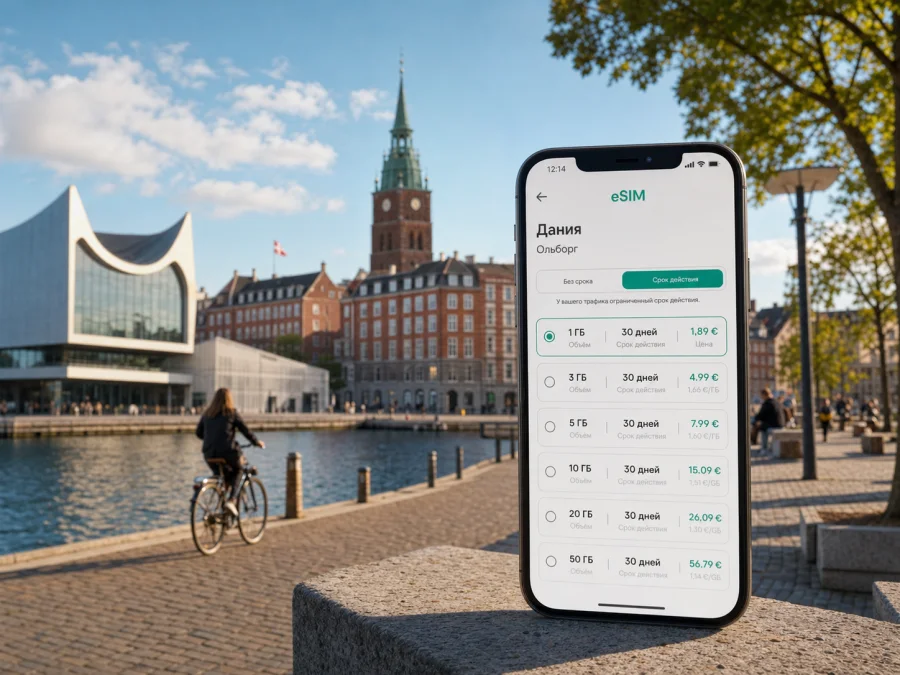 Ольборг eSIM: интернет и связь в поездке