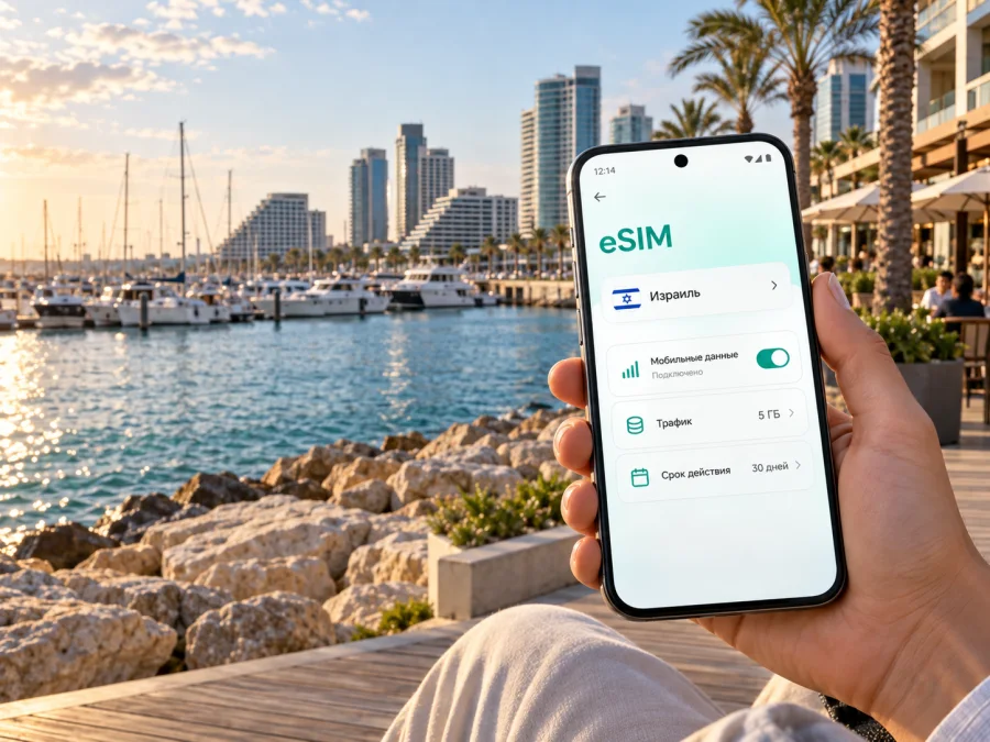 eSIM для Герцлии: интернет в поездке