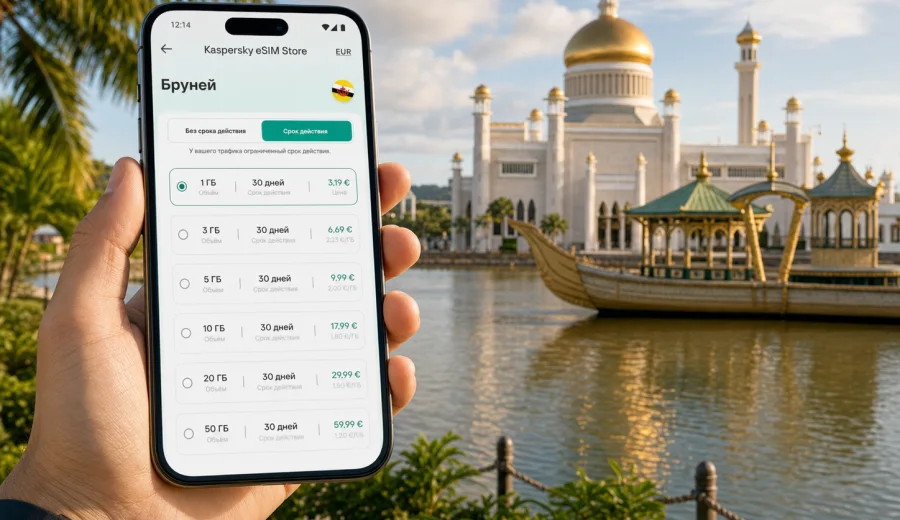 eSIM для Брунея: интернет в поездке