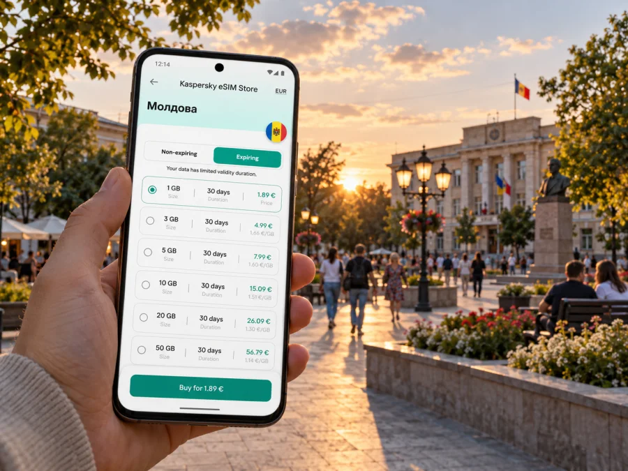 Комрат: eSIM для мобильного интернета в Молдове