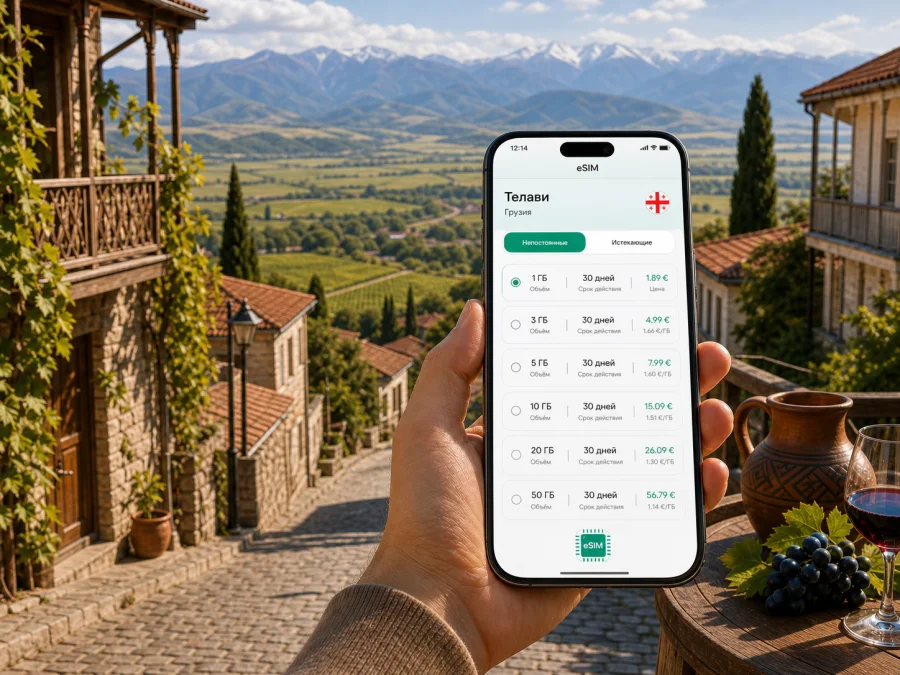 eSIM для Телави: интернет в поездке