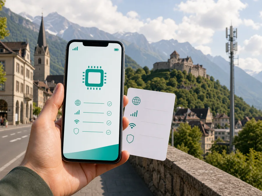 7acht eSIM в Лихтенштейне: подключение для поездки