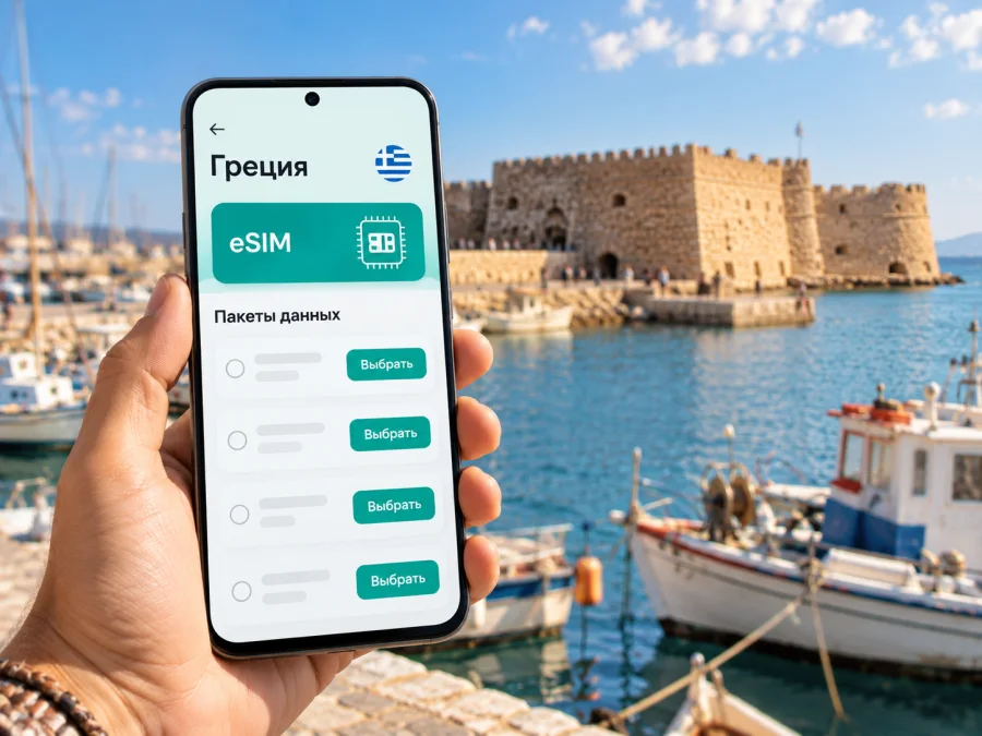 eSIM в Ираклионе: интернет и связь в поездке