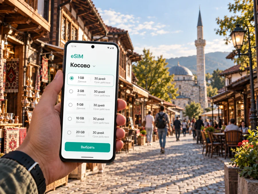 eSIM для Гьяковы: мобильный интернет в Косово