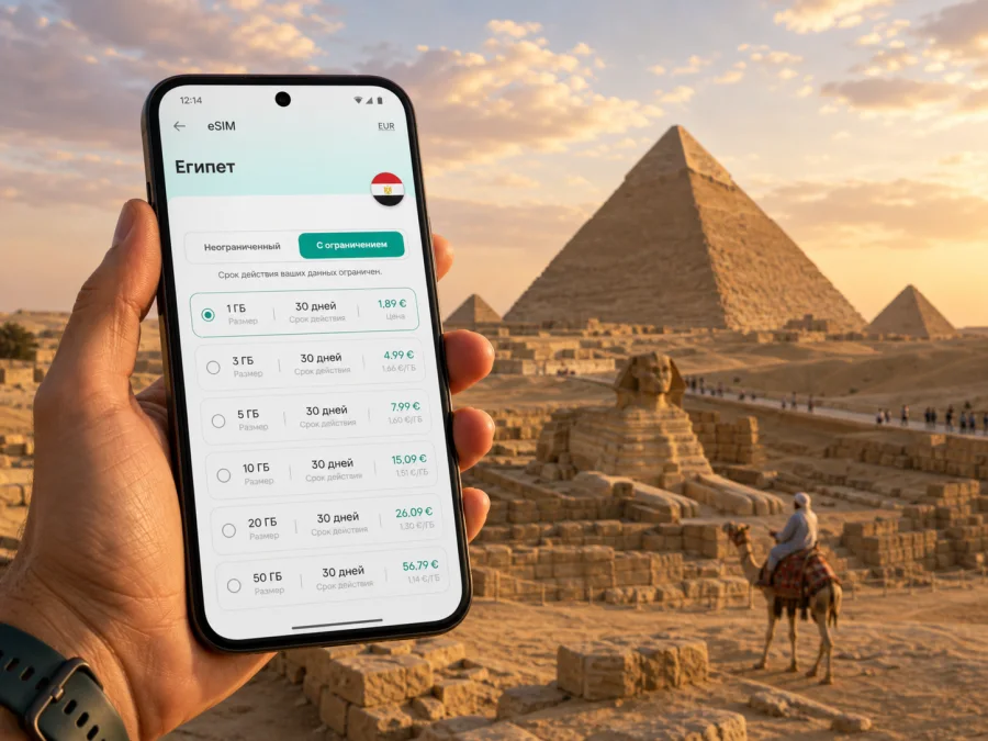 eSIM для Гизы: мобильный интернет в поездке