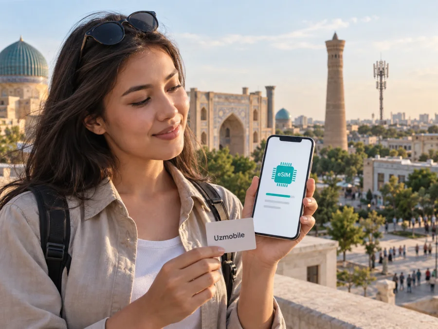 Uzmobile eSIM в Узбекистане: подключение и поездка