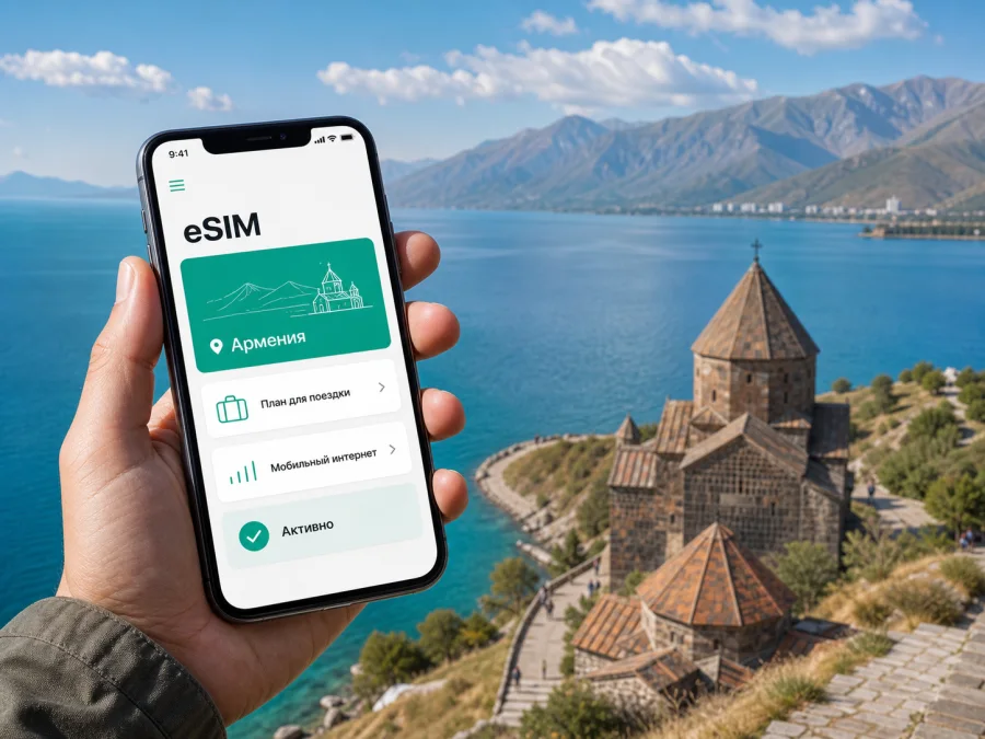 eSIM в Севане: интернет для поездки