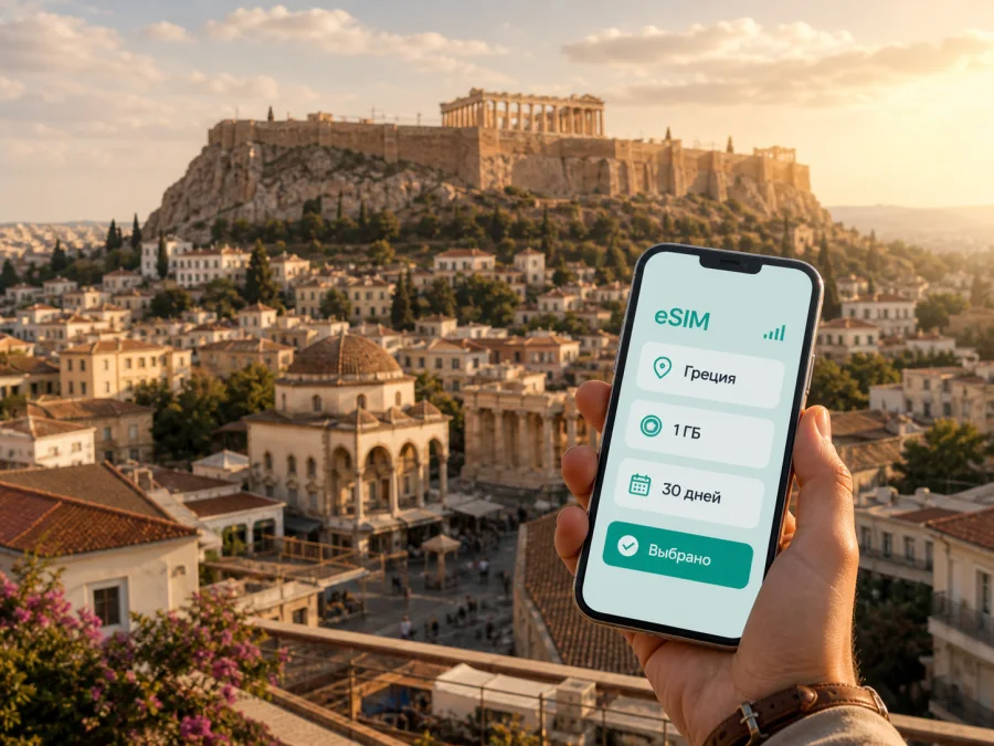 eSIM для Афин: мобильный интернет в поездке
