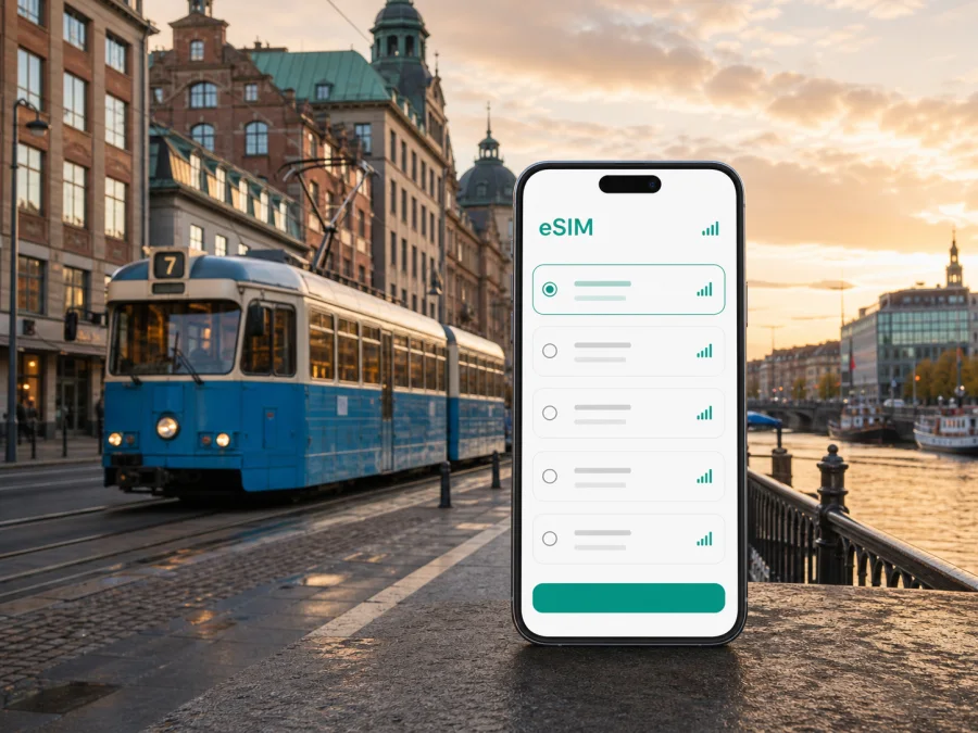 eSIM в Гетеборге: интернет и связь в поездке