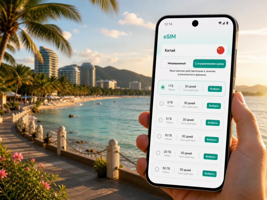 eSIM для Санья: мобильный интернет в Китае