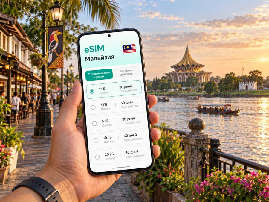 Кучинг: eSIM и мобильный интернет в поездке