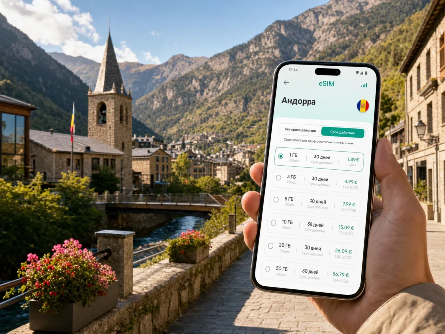 eSIM в Сан-Джулия-де-Лории: интернет в поездке