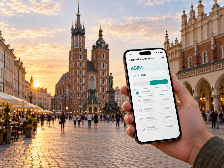 eSIM для Кракова: мобильный интернет в поездке