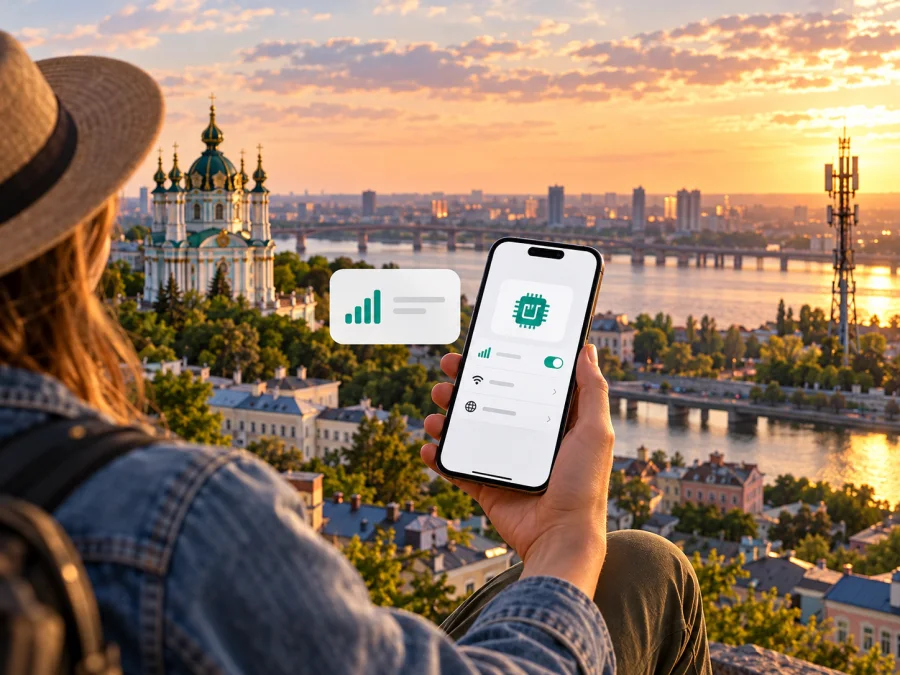 Kyivstar eSIM в Украине: подключение и поездки