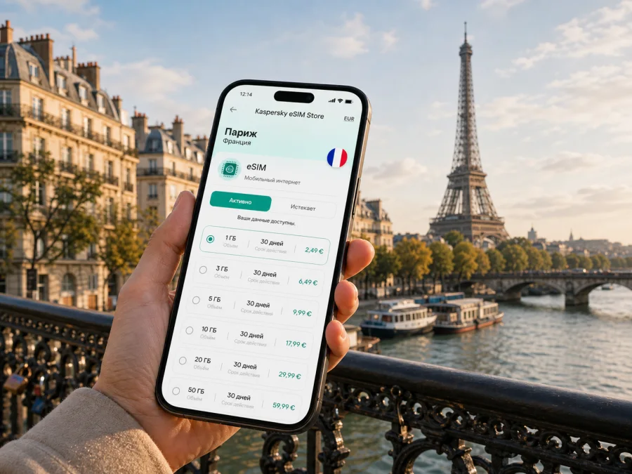 Париж eSIM: мобильный интернет в поездке