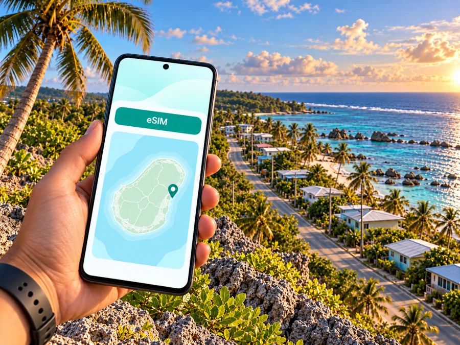 Мененг: eSIM для интернета в поездке по Науру