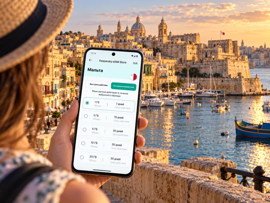 Биргу: eSIM для мобильного интернета на Мальте