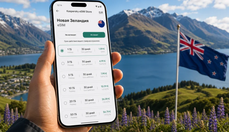 eSIM в Новой Зеландии: интернет в поездке