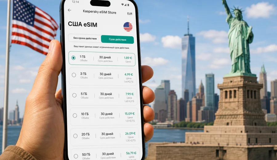 eSIM для США: интернет и связь в поездке