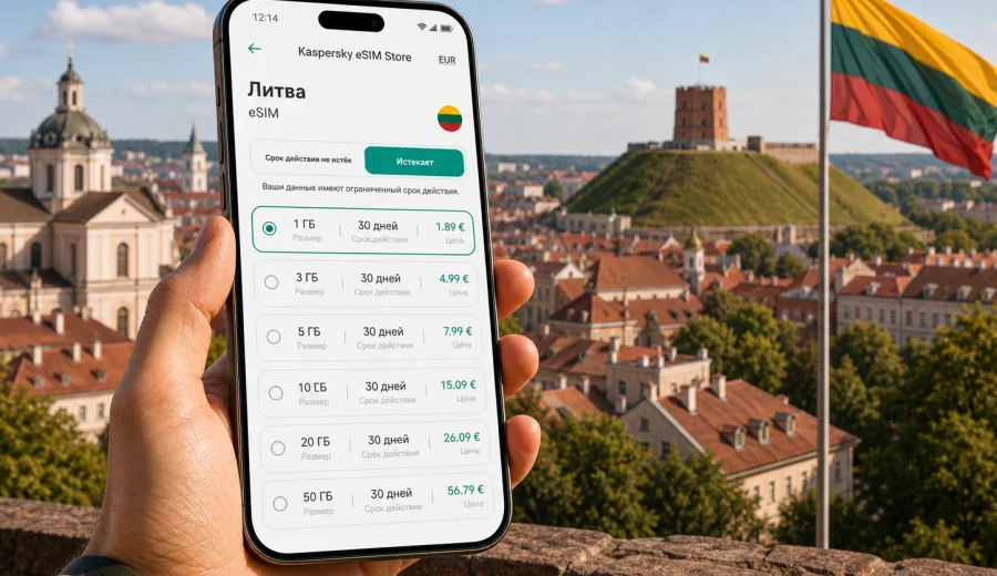eSIM для Литвы: мобильный интернет в поездке