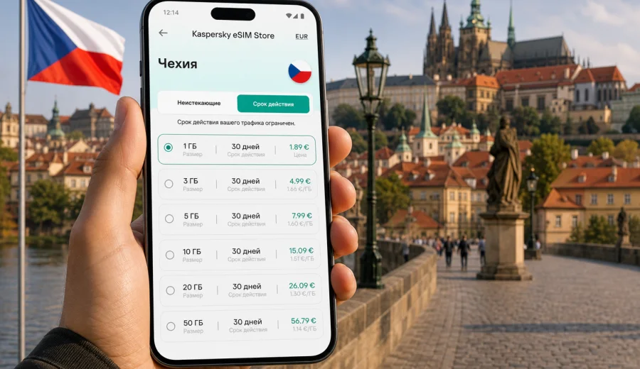 eSIM для Чехии: связь и интернет