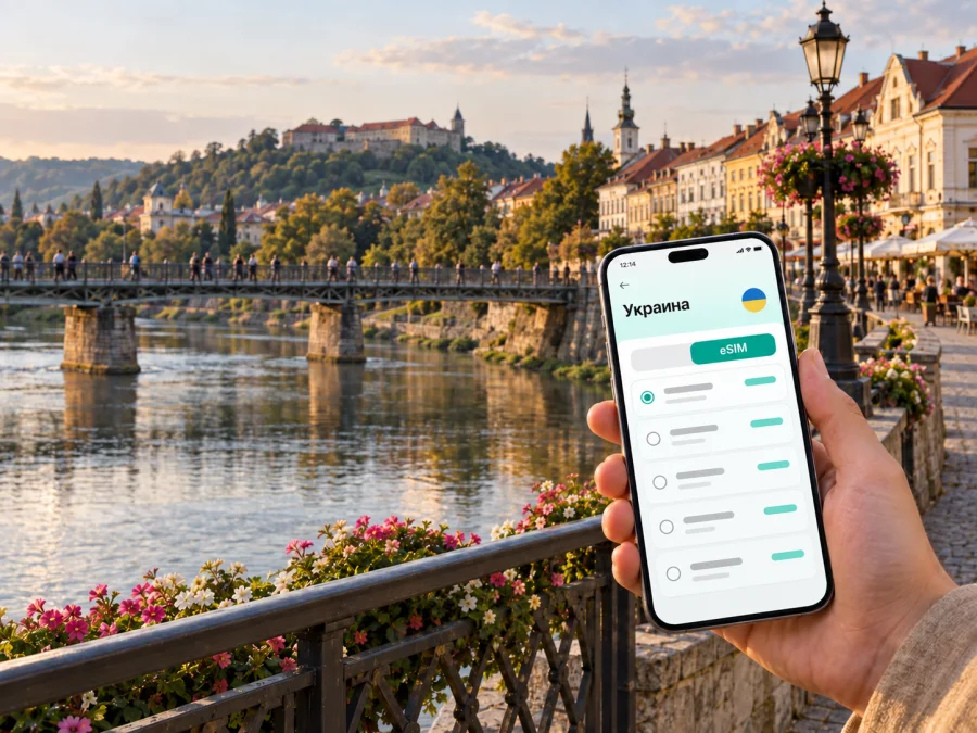 Ужгород: eSIM для мобильного интернета в поездке
