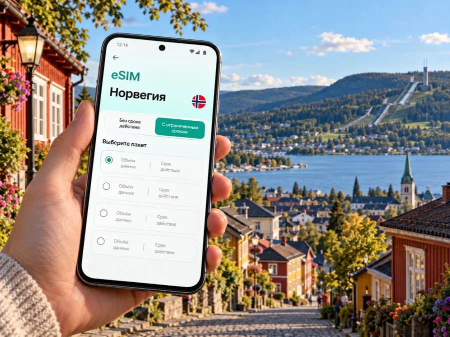 eSIM в Лиллехаммере — интернет в поездке по Норвегии