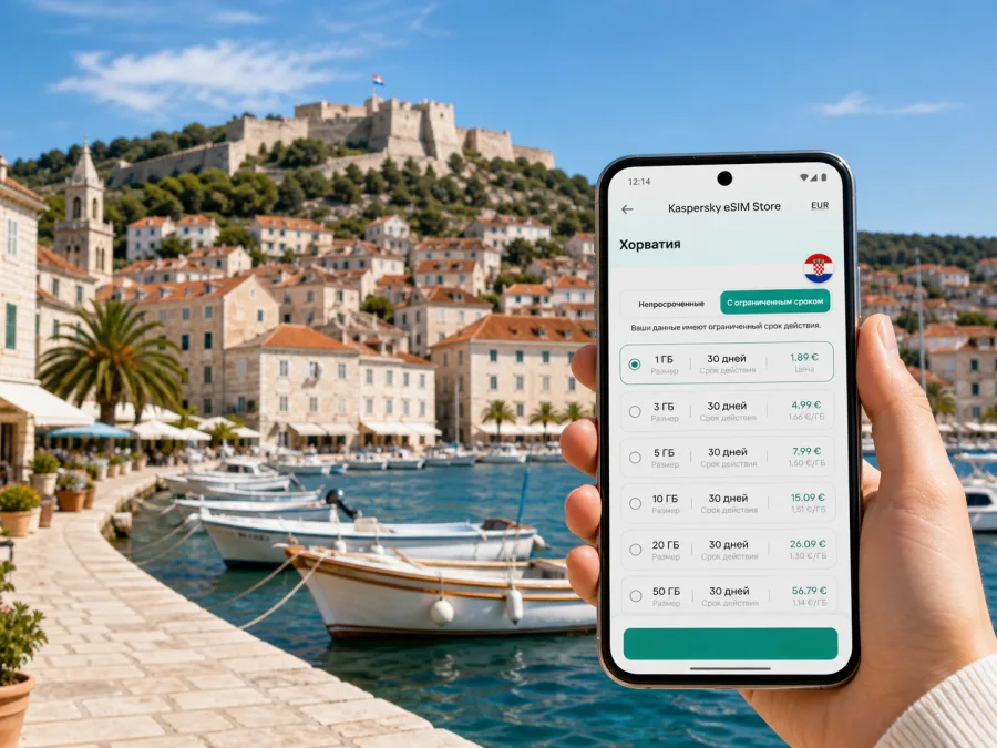 Хвар eSIM: интернет и связь в поездке