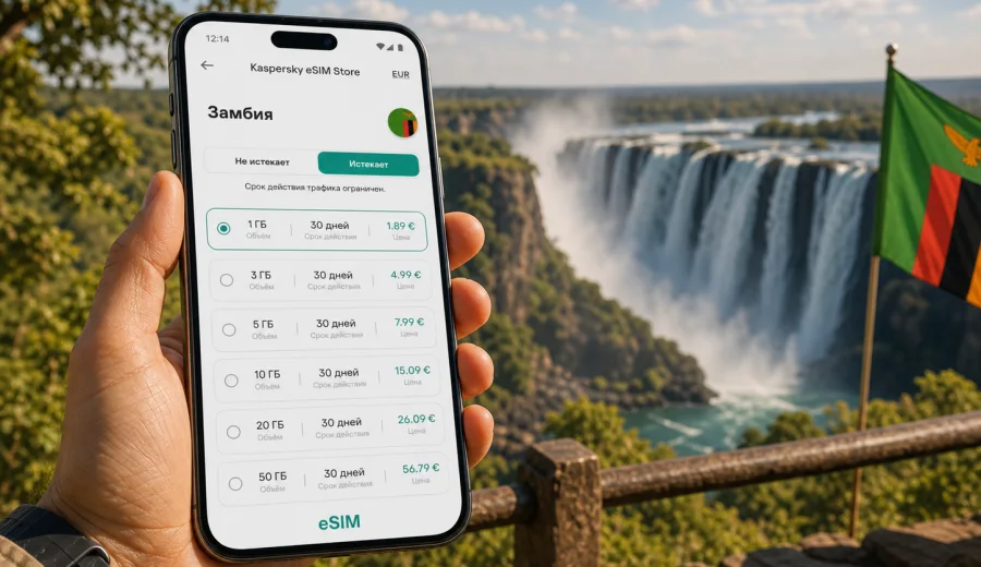eSIM для Замбии: мобильная связь и интернет