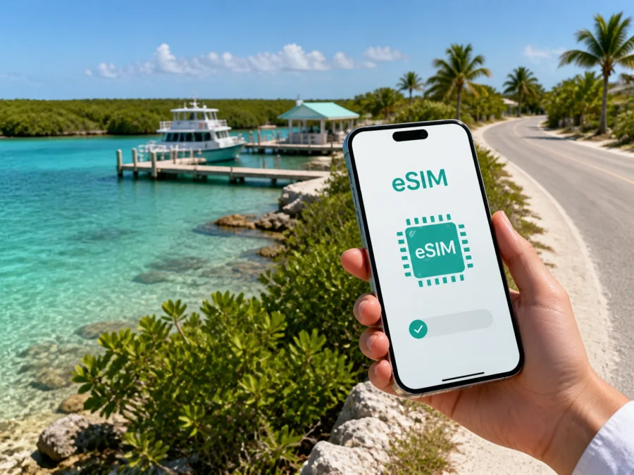eSIM для Норт-Кайкоса: мобильный интернет в поездке