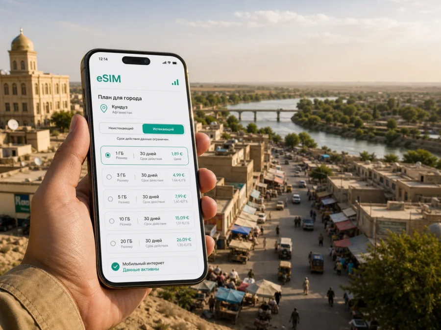 Кундуз eSIM: интернет и связь в поездке