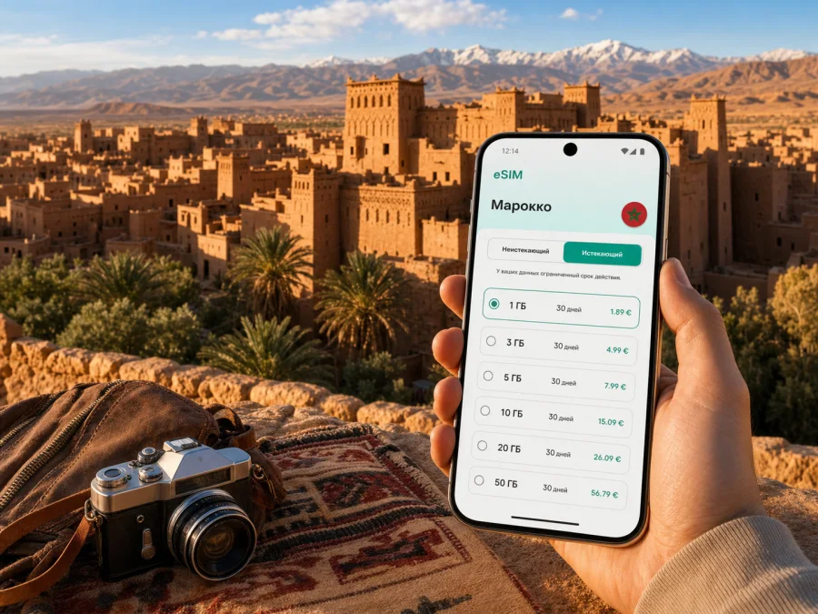 Уарзазат eSIM: связь и интернет в поездке